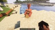 Taking away items from a copper golem is quite simple in Java Edition